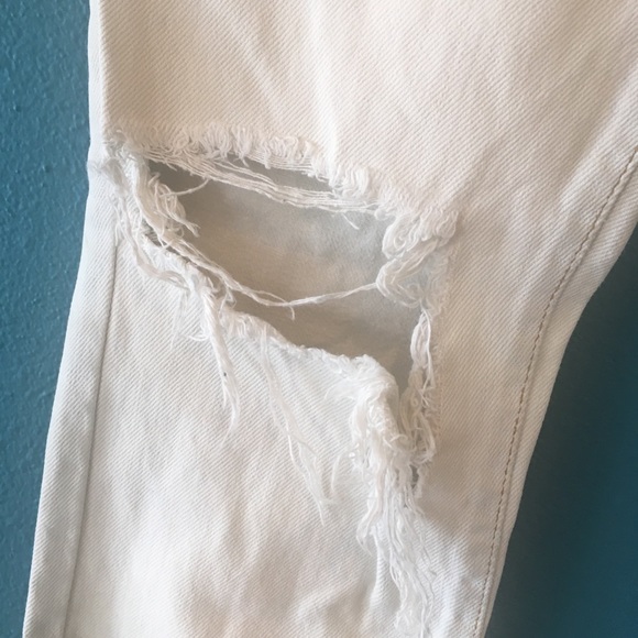 Bleached Ripped/distressed Cropped Low Rise Jeans Y2K - Picture 5 of 7